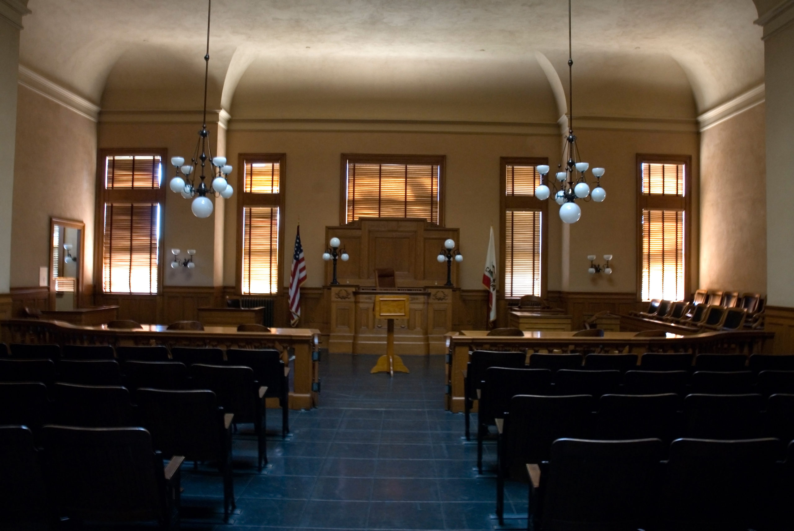 Empty courtroom
