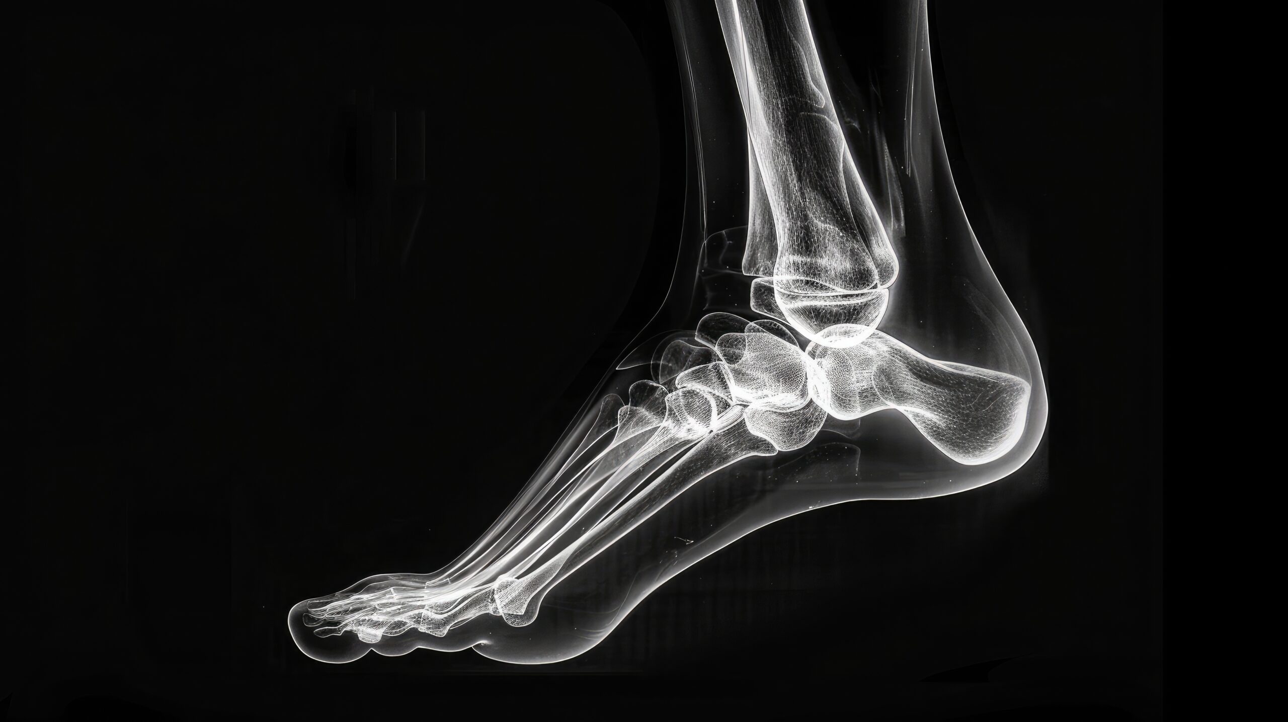 Human foot ankel and leg xray picture
